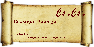 Csoknyai Csongor névjegykártya
