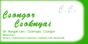 csongor csoknyai business card